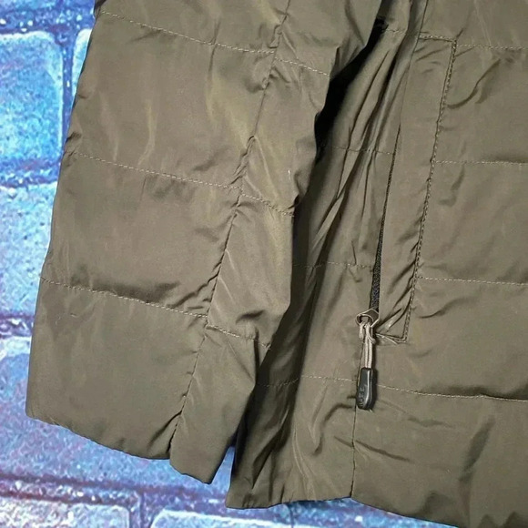 32 Degrees Puffer Jacket Women's Small Hooded Green Quilted Zip Black - Picture 2 of 9